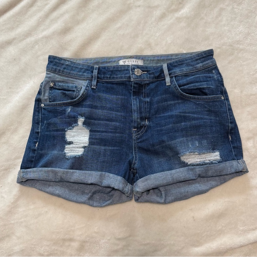 Guess Dark Blue Jean Shorts